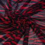 Сетка бельевая эластичная 100 г/м², шир.160 см / 50 метров, принт Зебра, цв.красный+черный /SZ025816.03/