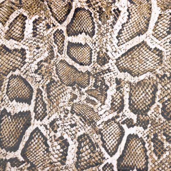 Сетка бельевая эластичная 100 г/м², шир.160 см / 50 метров, принт Питон /SZ025816.11/