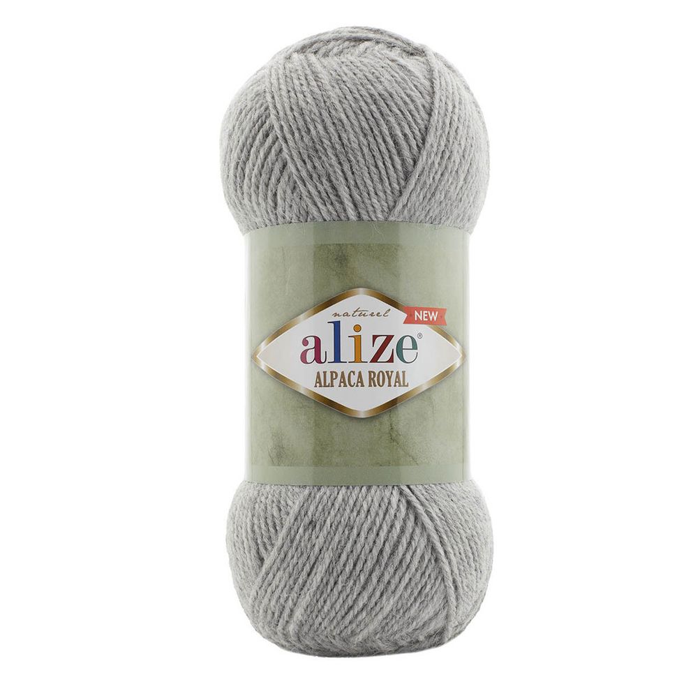 Пряжа Alize (Ализе) Alpaca Royal New / уп.5 мот. по 100 г, 250м, (21 серый меланж)