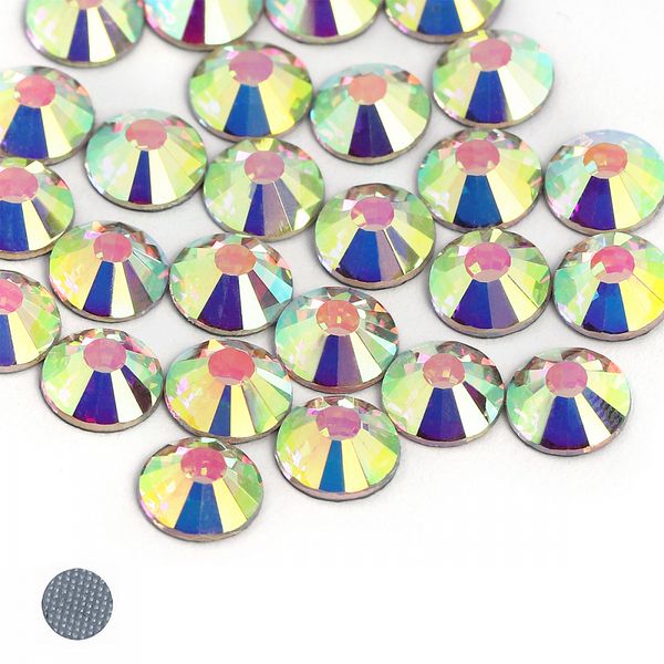 Стразы термоклеевые SS10 (2,7-2,9 мм) цв. Crystal AB уп.1440 шт