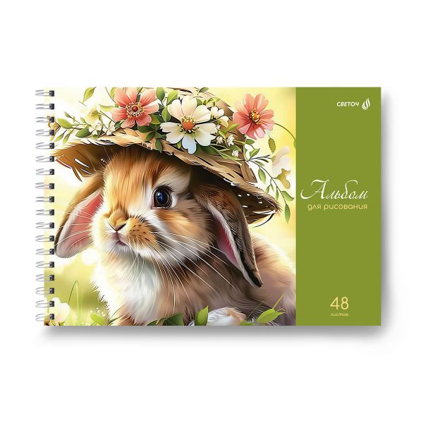 Альбом для рисования 100 г/м², A4 29.5х21 см, 5 шт на гребне 48 л, 01621 МИКС Для тебя, Светоч А234