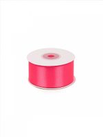 Лента атласная 1-сторонняя 38.0 мм / 22.5±1 метра, 3080 ярк.розовый, Magic4Hobby