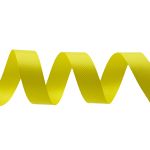 Лента декоративная ёлочка 25.0 мм / 20±1 метров, 88 лимонный