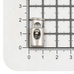 Фиксатор (зажим) для шнура металл 1 отв., 20х10 мм, (in ⌀4.5 мм), цв.никель, 10 шт