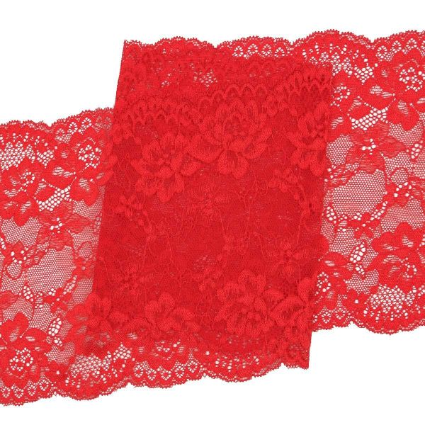 Кружево бельевое эластичное 180 мм / 13.72 м, цв. C820 красный