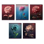 Тетрадь ученическая общая, A5+ 48 л. на скобе 65 г/м², белизна 100%, 10 шт, клетка в термоусадочной пленке, 000741 Таинственный цветок, Светоч 48ТЕТк-001