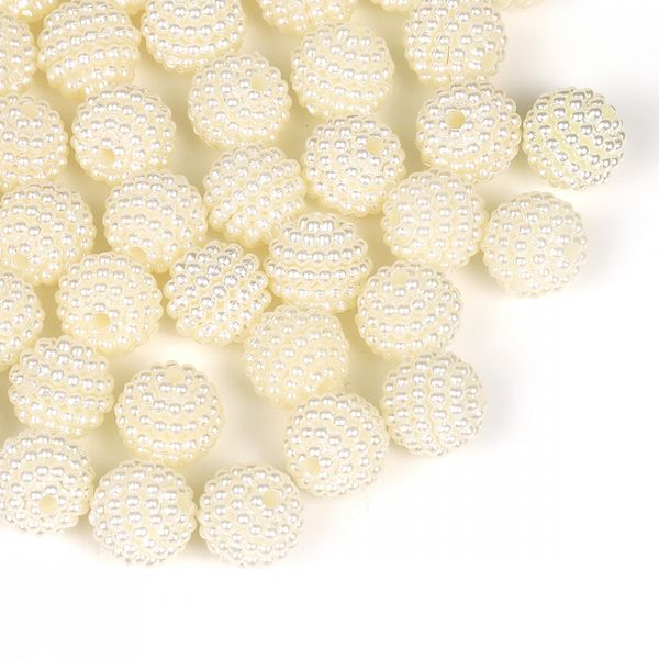 Бусины шамбала ⌀10 мм, SHN.11, цв.001 молочный, 500 г, Magic4Hobby