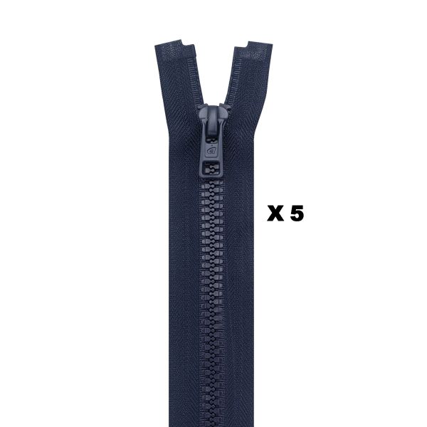 Молния трактор Arta Т6 (6 мм) 1 зам., разъем., 40 см, (2076), A058 т.синий, НОВЫЙ МАТОВЫЙ ЗАМОК, уп.5 штук