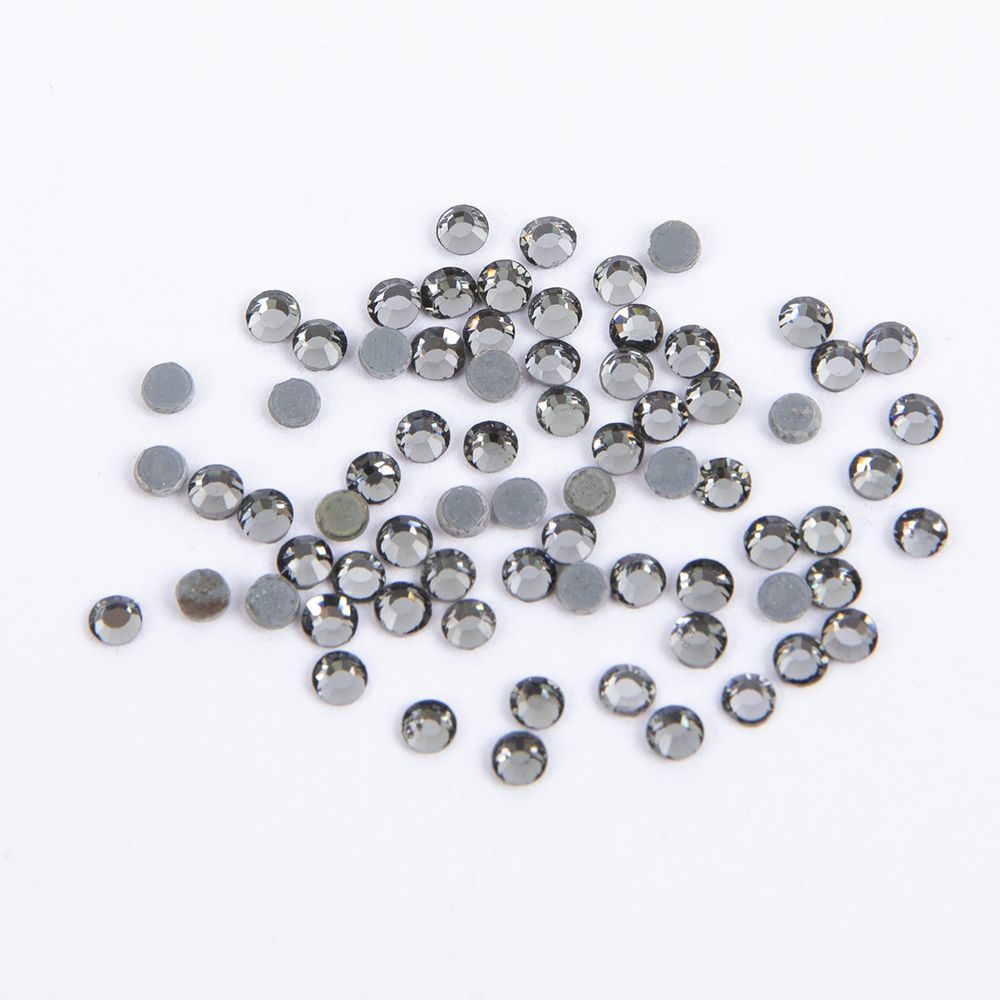 Стразы клеевые стекло 2.4 мм, 360 шт, SS08 №04 бл.серый (Black Diamond), Zlatka ZRTG-0872