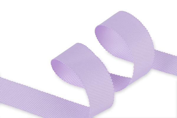 Лента репсовая (в рубчик) с зубчатым краем 25.0 мм / 25±1 метров, 430 св.сиреневый, Gamma PTGR-25