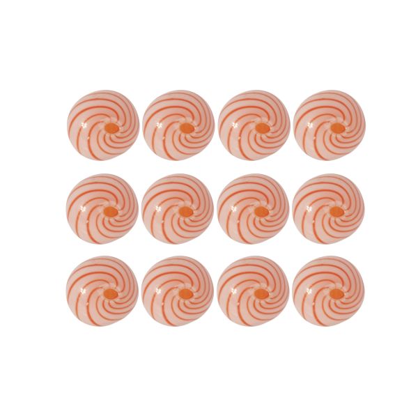 Бусины стекло 12х15 мм, 12 шт, №07 розовый/красный, Zlatka DBS-01