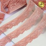 Кружево эластичное (стрейч) 30 мм, L839, цв.154 розовый персик уп.50м, Kruzhevo