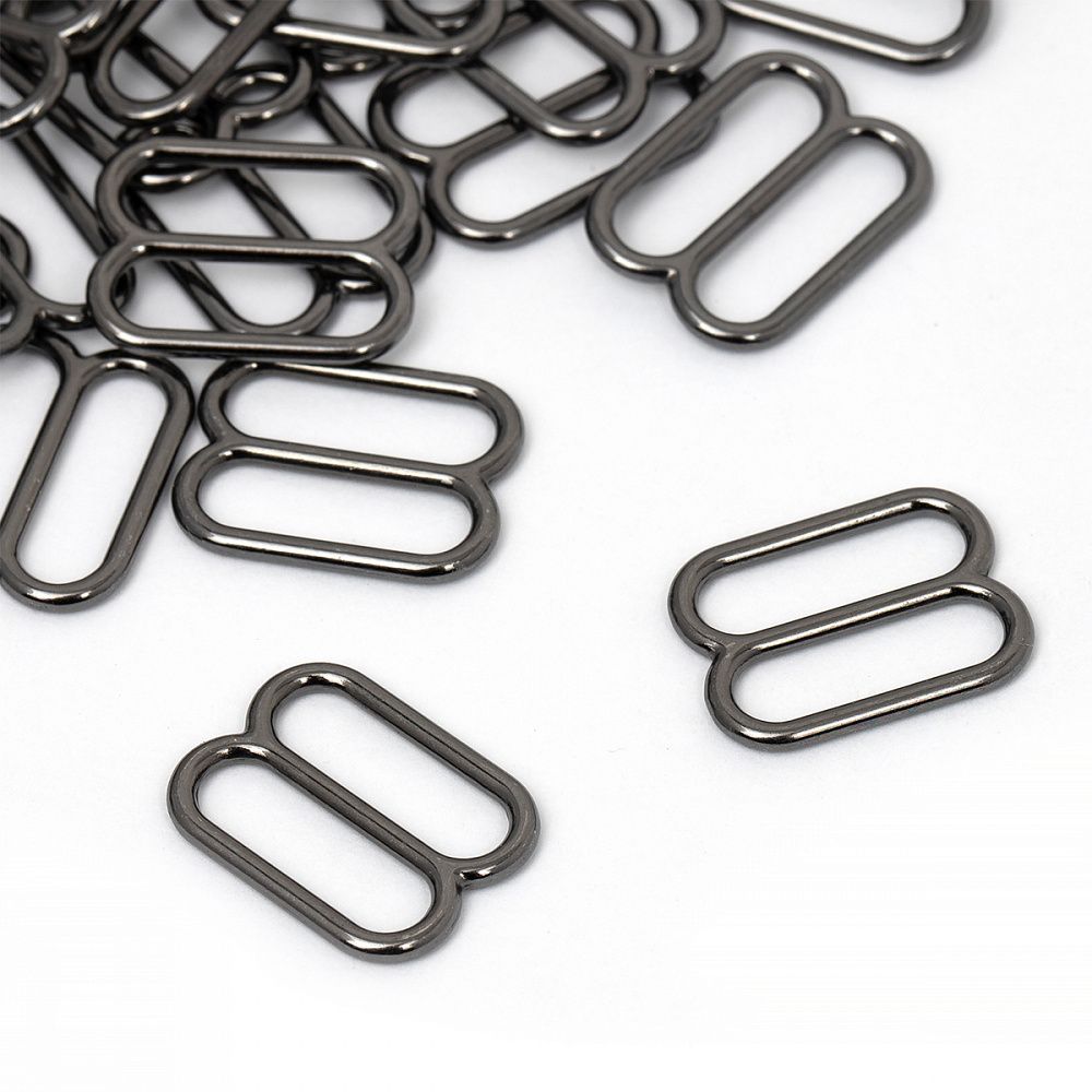 Рамки-регуляторы для купальника металл 16.0 мм, 816C.SW цв.черный никель, уп.100 шт