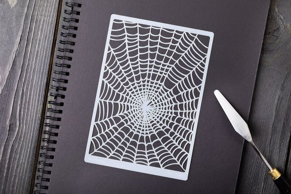 Трафарет-маска, 1 шт, TFR-10 11 Паутинка, Mr.Painter TFR-10