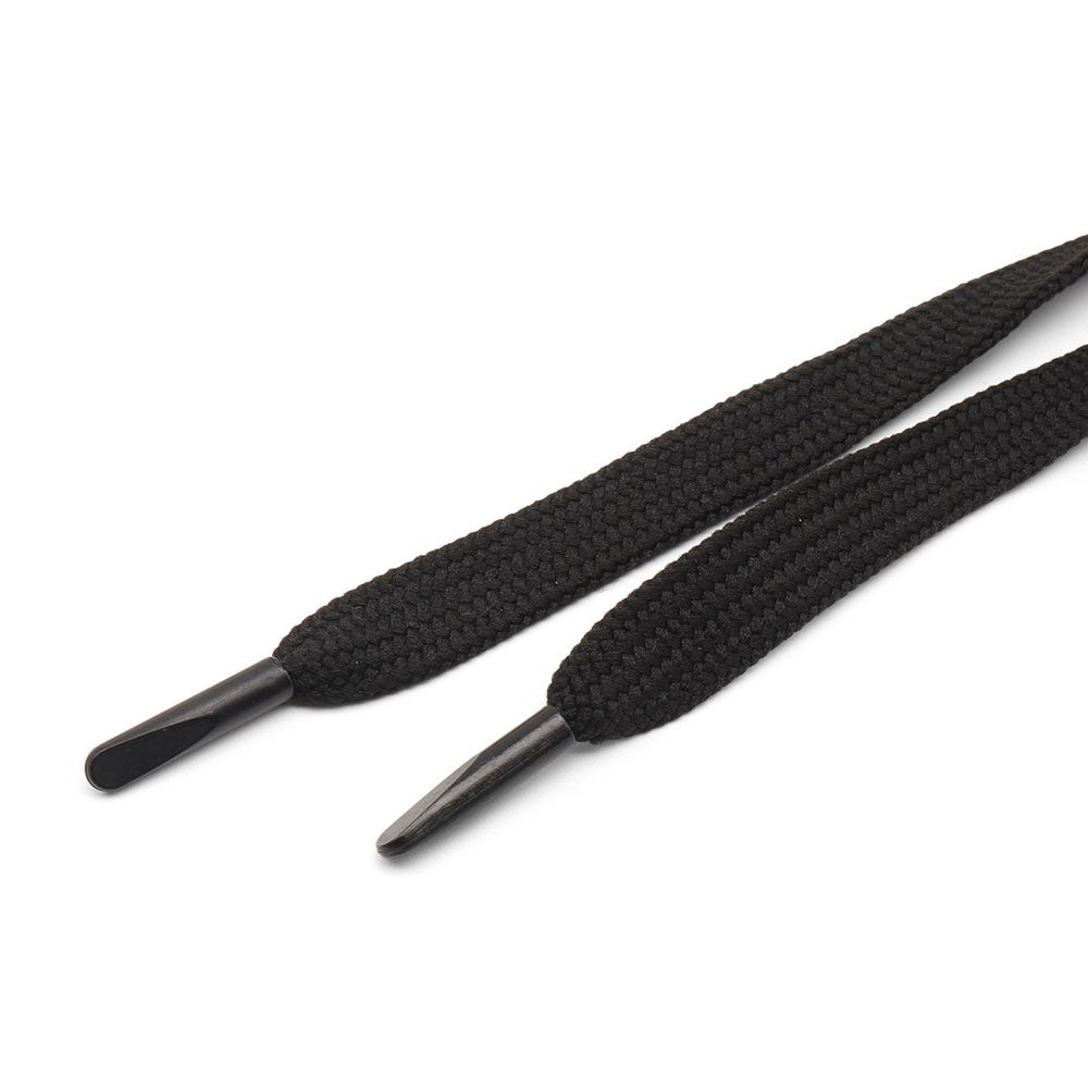 Шнурки плоские с металлическим наконечником 10.0 мм / 150 см, 50 пар (100 шт), черный, 6220-0134