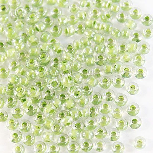 Бисер Preciosa прозрачный, цветной центр и покрытие 10/0 (2.3 мм), 1х50г, цв. 38657