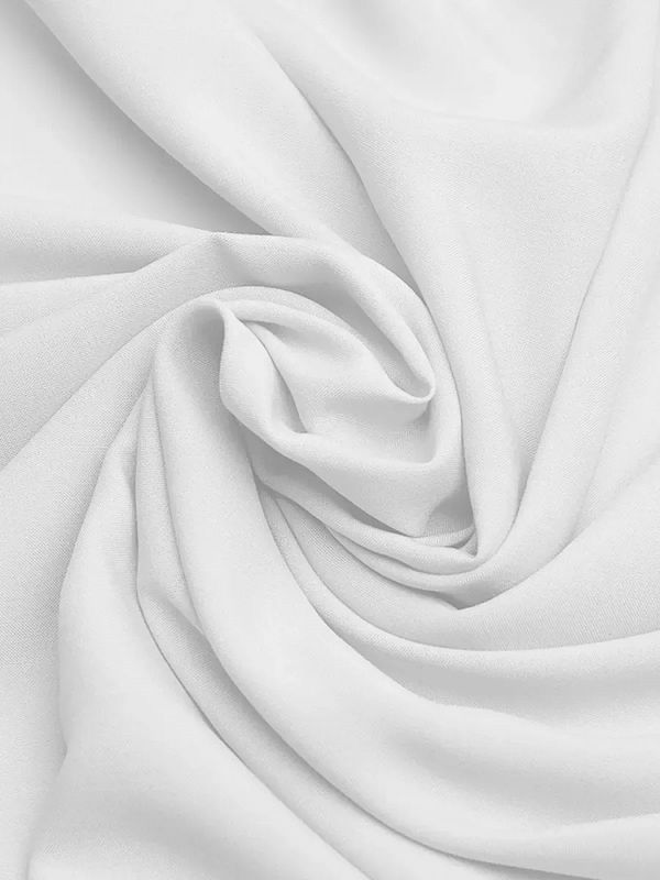 Штапель 110 г/м², 145 см / 25 метров, TBY-Vi-30-01, цв.01 белый