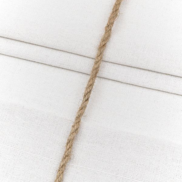 Шнур круглый джут 5.0 мм / 30 метров, 1-Н25, 23485