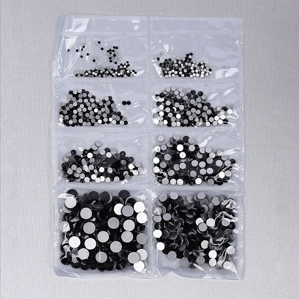 Стразы холодной фиксации TBY.MIX 1 цв.черный уп.1000 шт