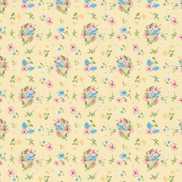 Ткань для пэчворка Peppy Нежная история, отрез 50х55 см, 146 г/м², НИ-09 желтый, Peppy