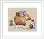 Набор для вышивания нитками МП Студия (Жар-птица), Сюрпризы от капибары, 11х13 см