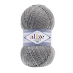 Пряжа Alize (Ализе) Lana Gold 800 / уп.5 мот. по 100 г, 800м, 021 серый меланж A