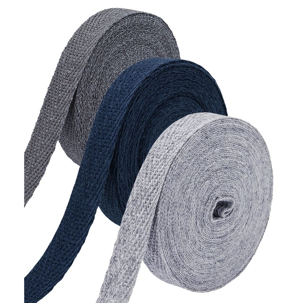 Тесьма (лента) киперная (100 х/б) 10 мм, / 3 шт по 4.57 метров, 2.5 г/м, ассорти №7, 3 цвета