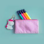 Кристальная (алмазная) мозаика Фрея ALVF-007, брелок, Голубая единорожка, 5х8 см