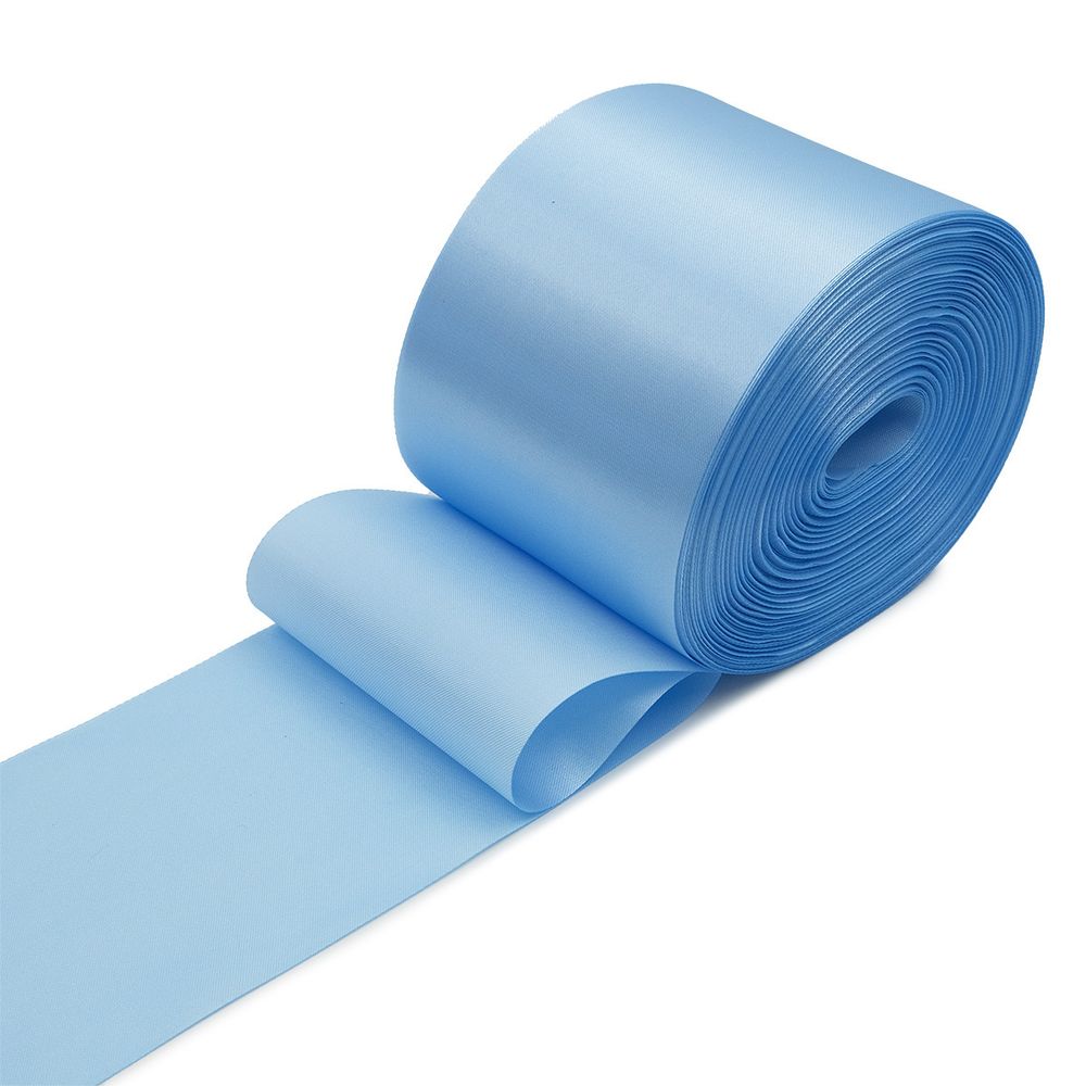 Лента атласная 1-сторонняя 100.0 мм / 100±2 метров, 4 голубой, Globus