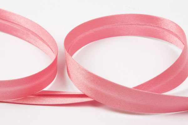 Косая бейка атласная 15 мм / 132±1 метра, 096 розовый, Gamma GK-15P
