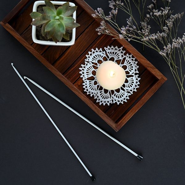 Крючок афганский Knit Pro Basix Aluminum 3,5 мм / 30 см, алюминий, серый, 30823