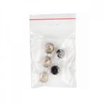 Пуговицы на ножке металлические 24L=15мм, С-MP33 цв.золото/черный, 5 шт