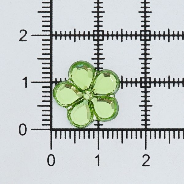 Кабошон декор подарков Цветы 14 мм, 15 шт, зеленый, Dress it up