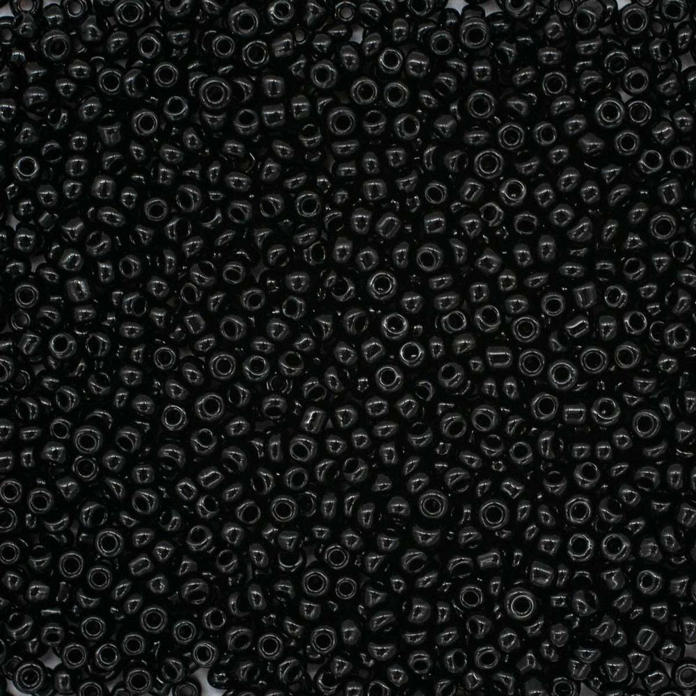 Бисер Astra&amp;Craft 11/0 (2.1 мм), 200 г (10х20 г), цв. 49 черный/непрозрачный