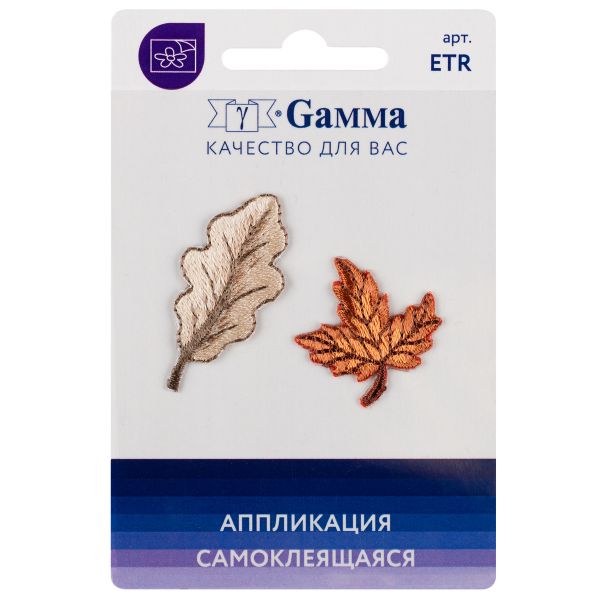 Термоаппликация Листья 1.9х4 см, №04, 1 шт, 02-407, Gamma ETR