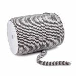 Шнур плоский плетеный х/б ⌀15.0 мм / 75 метров, чер/бел зигзаг, 07-4300/01(02/04)