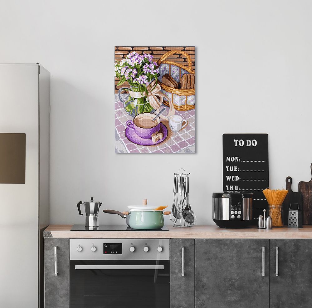 Алмазная (кристальная) мозаика Фрея, на подрамнике Ароматное утро, 30х40 см