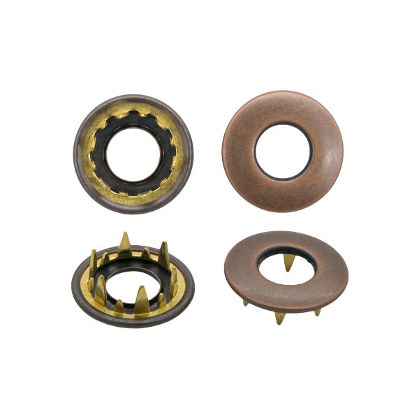 Кнопка клямерная ⌀17.0 мм, медь, (ЧАСТЬ A), 100 шт, BIG