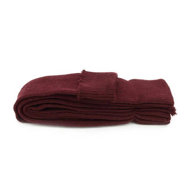 Манжеты трикотажные рукава 6.5 см / 3 метра, тонкие, 2х2, 002 бордо