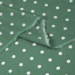 Штапель в горошек 90 г/м², 145 см / 2 метра, TBY.Vidt.05 цв.зеленый