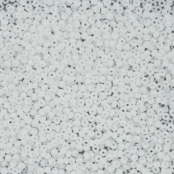 Бисер Preciosa белый полупрозрачный 10/0 (02090), круг.отв, 50гр