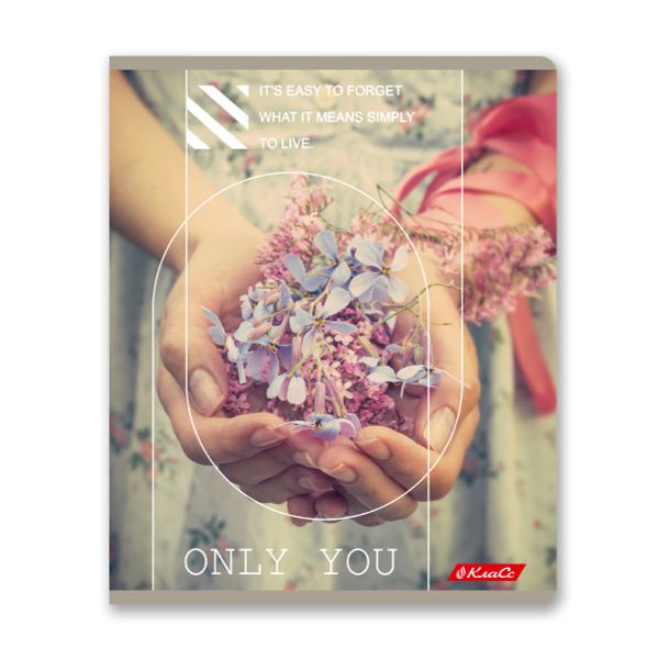 Тетрадь ученическая общая, A5+ 96 л. на скобе 60 г/м², белизна 100%, 5 шт, линия в термоусадочной пленке, 000792 Только ты, Светоч 96ТЕТл-001