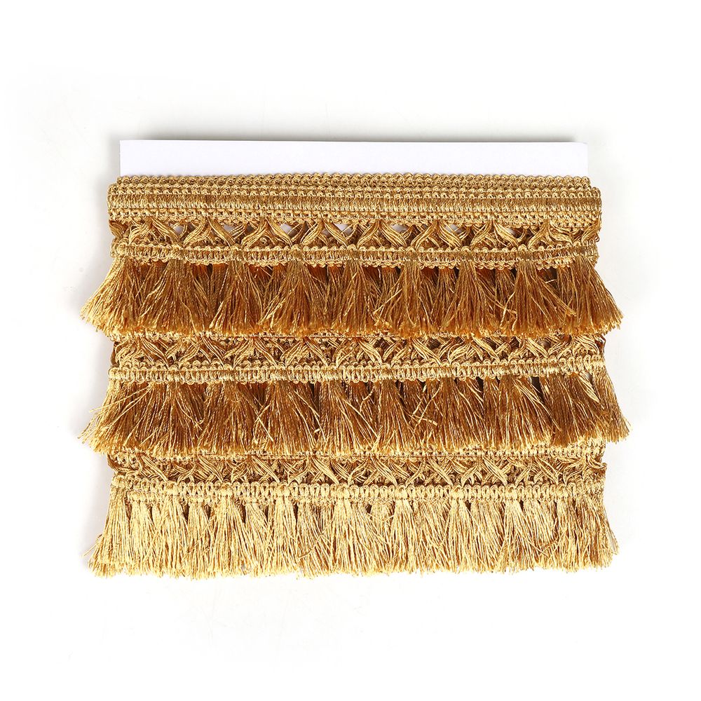 Бахрома отделочная 70.0 мм / 10 метров, 6154-0419 цв.6362 золото