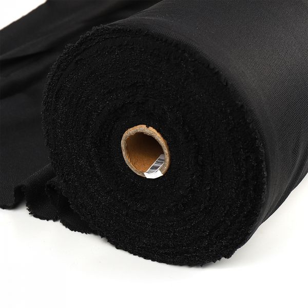 Дублерин эластичный 90 г/м², 150 см / 100 метров, 662B черный, IdealTex