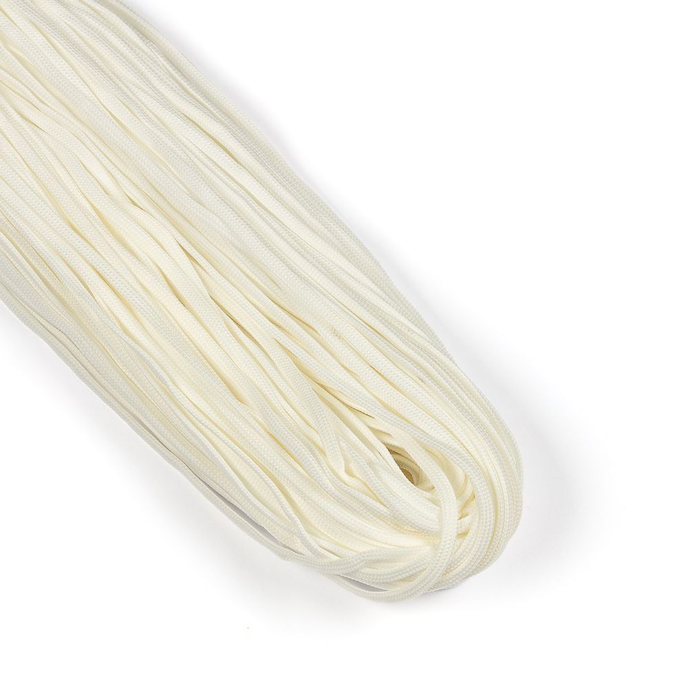 Шнур полиэфир плоский ⌀6.0 мм, 100 м, белый, Gamma Т-03