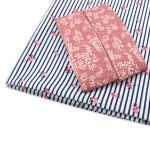 Ткань для рукоделия в наборе х/б с лентой 48х50см+1,5м (25666/25300 розовый) 29487