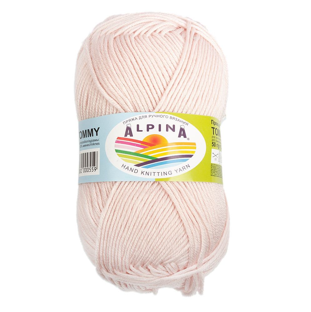 Пряжа Alpina Tommy / уп.10 мот. по 50г, 138м, 010 пыльно-розовый