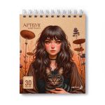 Артбук (Скетчбук), блок крафт - бумага, жесткая подложка, 120 г/м², 175х200 мм, на гребне 30 л. 2 шт, Грибная фея 01951, Светоч А309