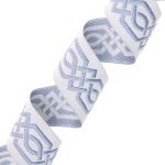 Лента (тесьма) жаккардовая 35.0 мм / 10±0.5 метров, бордюр Кельтский орнамент 35272 V5 джинс