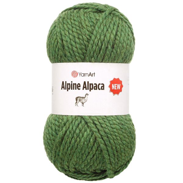 Пряжа YarnArt (ЯрнАрт) Alpine Alpaca New / уп.3 мот по 150 г, 120 м, 1449 зеленый